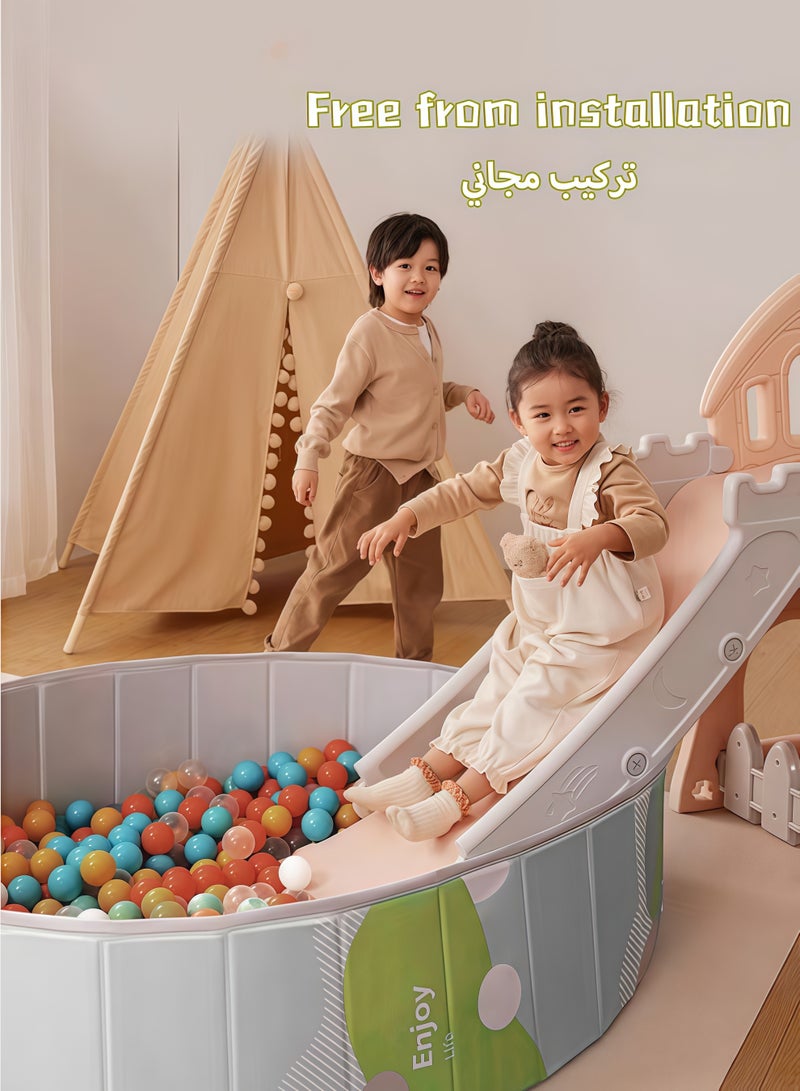 Jubilin Foldable Ball Pit Pool Kids Sand and Water Table Portable Sandbox Swimming Pool Indoor Outdoor Play Activity Center 47 Inches,Grey - Image 5